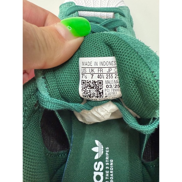 Adidas Superstar ADV Shell Toe Sneakers Collegiate Green JQ1103 Mens 7.5 NEW - Picture 5 of 9
